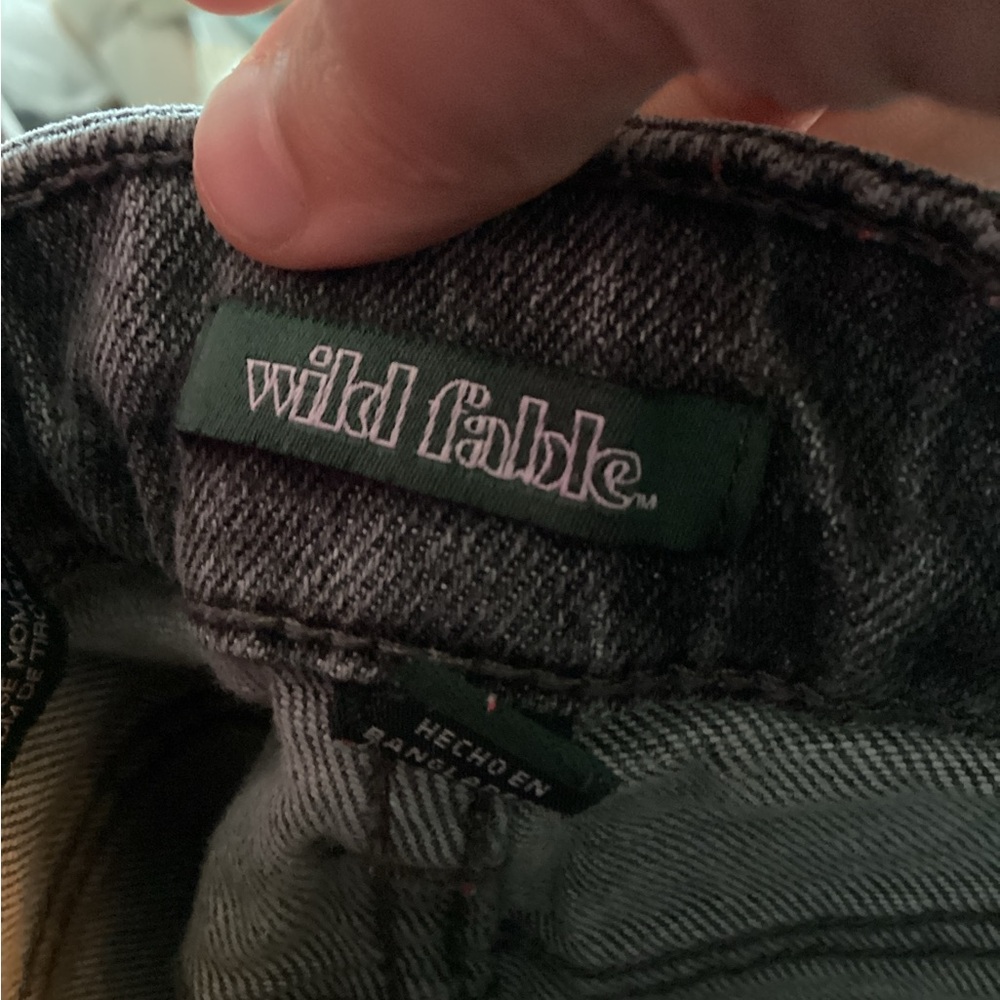 Wild Fable Dark Gray Denim Shorts with Branded Waist Label